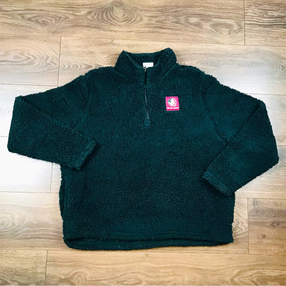 Florida State University College Football Women’s Black Sherpa Fleece Sweater XL